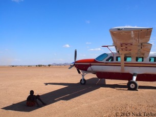 2015_Landing on a dry lake-bed in Turkana