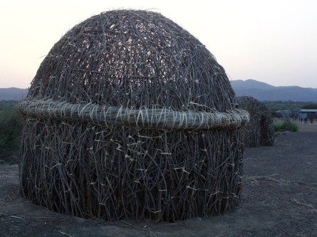 A typical Turkana house under construction