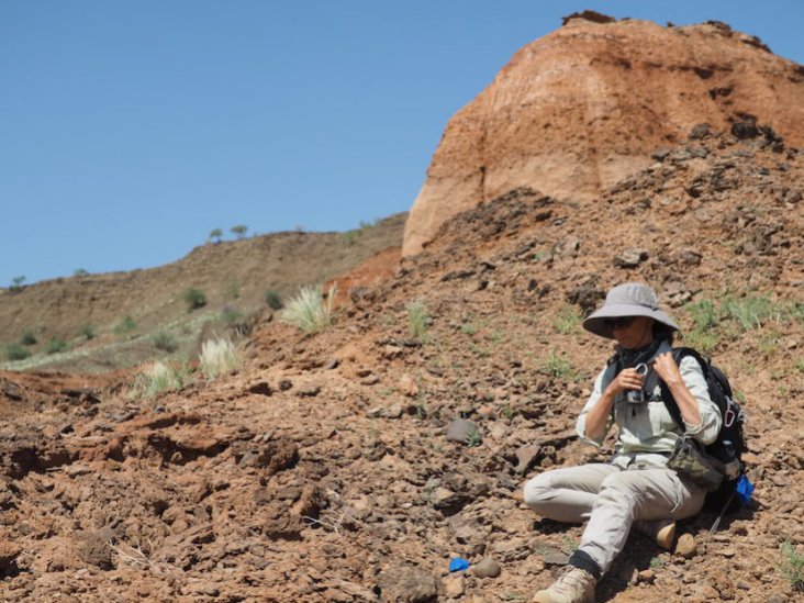 Examining lithics in the field