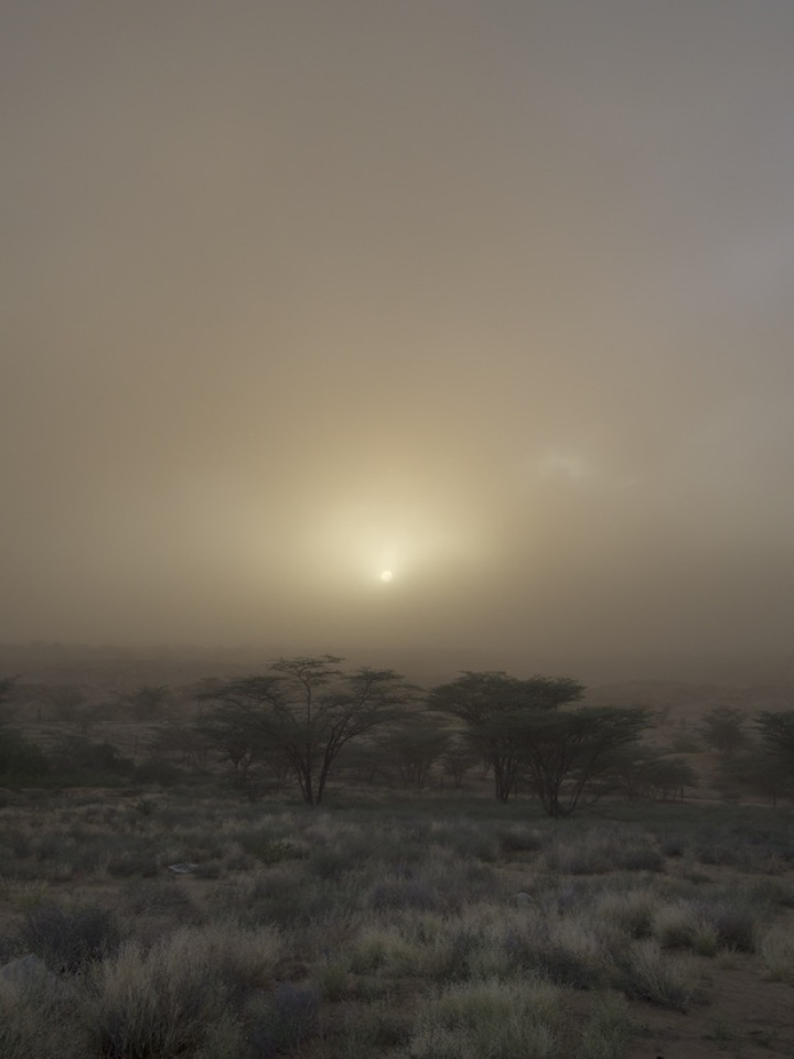 The sun blotted out by a dust storm at TBI Turkwel